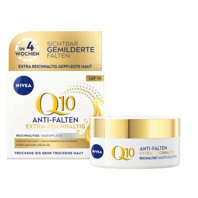 Abbildung von Nivea Q10 Power ANTI Wrinkle Extra Nourishing DAY CARE Gesichtscreme, Größe: 50 ml,