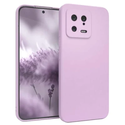 Abbildung von EAZY Case Cover Shell kompatibel mit Xiaomi 13 Flex TPU Bumper, Schocksichere Schutzhülle, Zubehör, Kratzresistente Rückseite, Flexibles Silikon, Stoßdämpfung Abdeckung in Flieder Lila