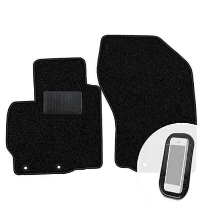 Abbildung von moto MOLTICO Vorne Fußmatten Auto Velours Autoteppiche Schwarz Automatten Set 2 teilig passend für Mitsubishi ASX 2010 2022