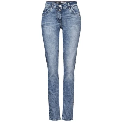Abbildung von Cecil IM Casual Jeans Slim Fit, Damen, Größe: 28x30, Blau