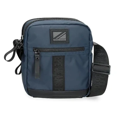 Abbildung von Pepe Jeans Hoxton Umhängetasche mit zwei Fächern, blau, 17 x 22 7,5 cm, Polyester, Talla única, Fächern