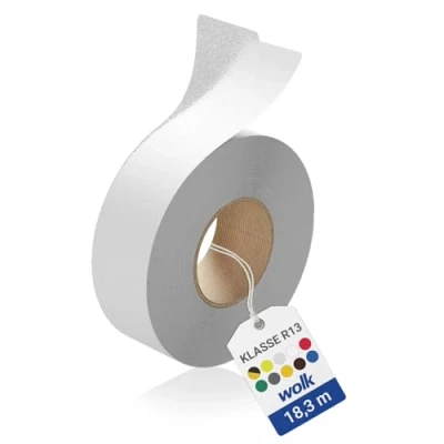 Abbildung von wolk Antirutschbelag Selbstklebende R13 Rutschhemmung für sichere Gehflächen und Treppen 5,0 cm x 18,3 m transparent