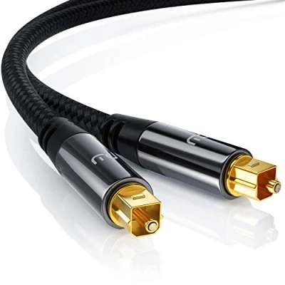 Abbildung von CSL Toslink Kabel Digitalkabel 5m LWL Optisches Digital Audiokabel auf HiFi System Home Entertainment Heimkino Soundbar CD DVD Blue Ray Player Xbox