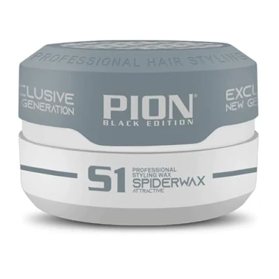 Abbildung von Pion Hair Styling Wax 150ml Langanhaltender Halt, Textur und Volumen, tägliche Anwendung, für alle Haartypen (150 ml (1er Pack), S1 Spider)