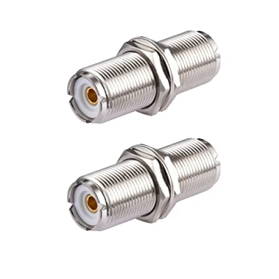 Abbildung von Vecys 2PCS UHF Buchse SO239 Schott Steckverbinder SO 239 auf Adapter PL 259 Anschluss für Amateurfunk