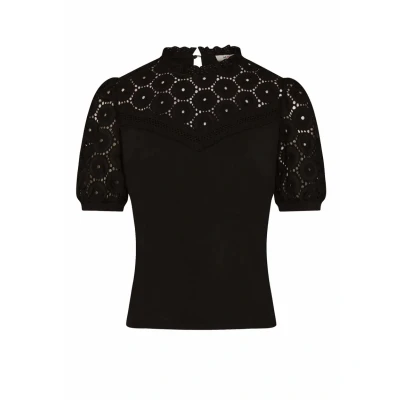 Abbildung von Morgan Shortsleeved Bluse, Damen, Größe: XS, Noir