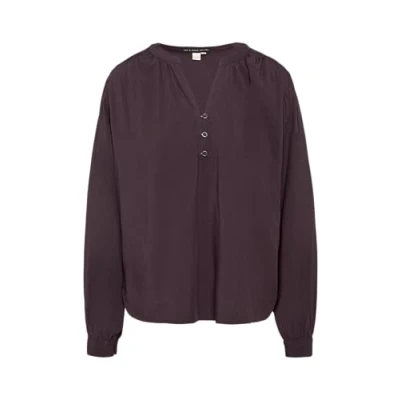 Abbildung von QS Fliessende MIT Raffung Bluse, Damen, Größe: 38, Aubergine