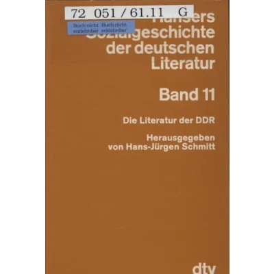 Abbildung von Hansers Sozialgeschichte der deutschen Literatur vom 16. Jahrhundert bis zur Gegenwart, Bd.11, Die DDR