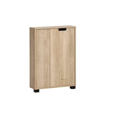 Abbildung von Schildmeyer Highboard Emmik 159448, weiß Eiche Dekor/gestreift, 59,8 x 19,5 85,2 cm