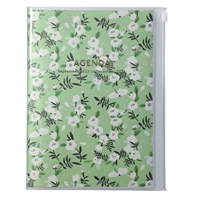 Abbildung von MARK&#039;S 2023/2024 Taschenkalender A5 vertikal, Flower Pattern, Green: Von September 2023 bis Dezember 2024