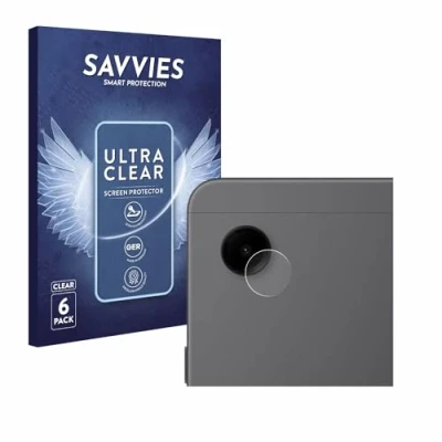 Abbildung von Savvies 6 Stück Schutzfolie für Samsung Galaxy Tab A9 LTE (NUR Kameraschutz) Displayschutz Folie Ultra Transparent