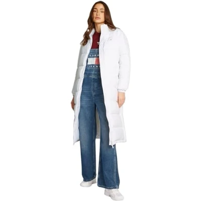 Abbildung von Tommy Jeans MAXI Essential Puffer Winterjacke, Damen, Größe: XS, White