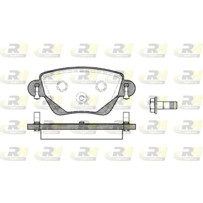 Abbildung von ROADHOUSE 2777.00 Bremsbelagsatz Hinterachse mit Schrauben, Klebefolie Zubehör, Feder FORD: MONDEO 3 Kombi, Stufenheck,