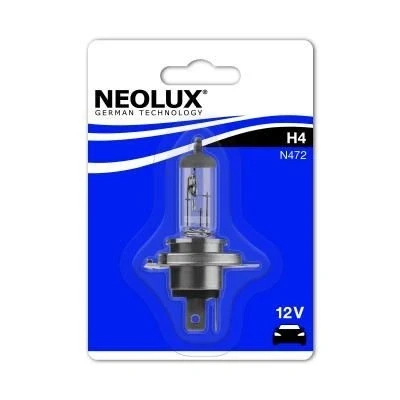 Abbildung von NEOLUX N472 01B Glühlampe, Fernscheinwerfer H4 12V 60 / 55W 3200K Halogen VOLKSWAGEN: Polo V Schrägheck, Multivan 5 (7HM, Caddy 3 Kombi