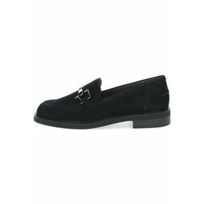 Abbildung von CAPRICE Damen Slipper aus Leder mit Blockabsatz, Blau (Ocean Suede), 41 EU