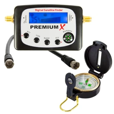 Abbildung von Premium X Sat TV Signalfinder Satellitenfinder Kompass Finder Satellitenerkennung Messgerät für Satelliten Anlage