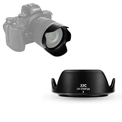 Abbildung von JJC Gegenlichtblende und Adapterring für Nikon NIKKOR Z MC 50 mm f/2.8 Makro Objektiv DSLR Kamera Zubehör