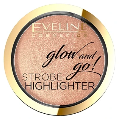 Abbildung von Eveline Cosmetics Glow and Go! Gebackener Highlighter, 14 g, Nr. 02 Gentle Gold