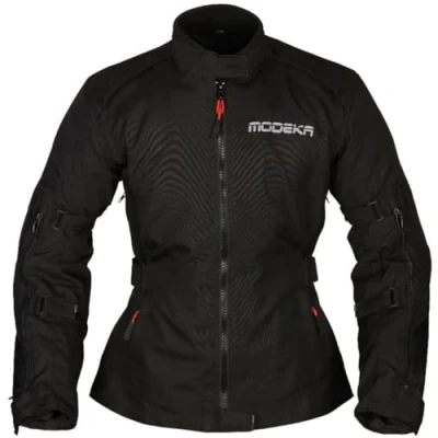 Abbildung von Modeka Luana Damen Motorrad Textiljacke (Black,36)