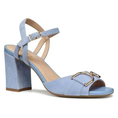 Abbildung von Geox D NEW Eraklia 80 Riemensandalette, Damen, Größe: 39, Lt blue Schuhe