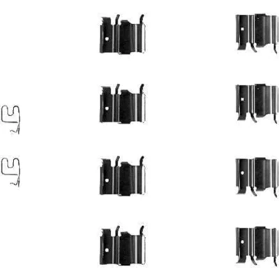 Abbildung von HELLA 8DZ 355 202 771 Zubehörsatz, Scheibenbremsbelag MAZDA: MX 5 I, 2, 3, SUZUKI: Grand Vitara 2 SUV, MITSUBISHI: Pajero Pinin