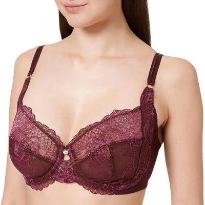 Abbildung von Triumph Damen Wild Peony Florale W Bra, CLARET, 85D