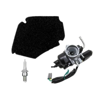Abbildung von 17,5mm Vergaser + Luftfilter Zündkerze B9ES Set für Piaggio Zip SSL 25 50