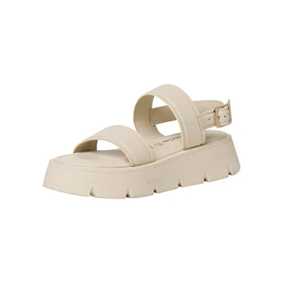 Abbildung von Tamaris Plateausandalette, Damen, Größe: 40, Ivory uni Schuhe