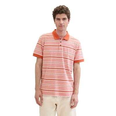 Abbildung von TOM Tailor Poloshirt, Herren, Größe: Large, Marocco orange two tone