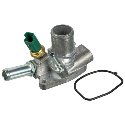 Abbildung von FEBI BILSTEIN 174395 Kühlwasserthermostat 80 mit Dichtung Sensor Gehäuse FIAT: BRAVO 2, Grande Punto Schrägheck, Doblo II Kasten / Kombi
