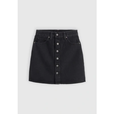Abbildung von Levi&#039;s Retro Button Front Skirt Jeansrock, Damen, Größe: 25, Open mind