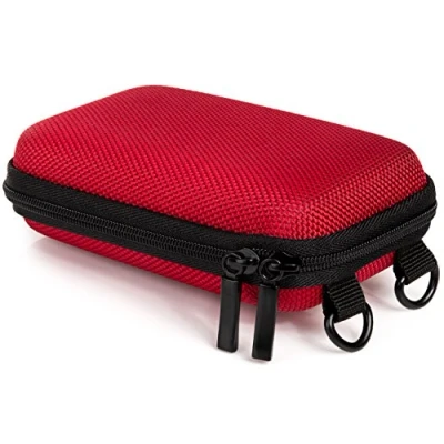 Abbildung von Baxxtar Hardcase Pure RED S Kameratasche für Digitale Kompaktkameras mit Schultergurt und Gürtelschlaufe, rot CyberShot DSC WX220 WX350 W810 W830 Pixpro FZ43 FZ55 Realishot DC5200 usw.