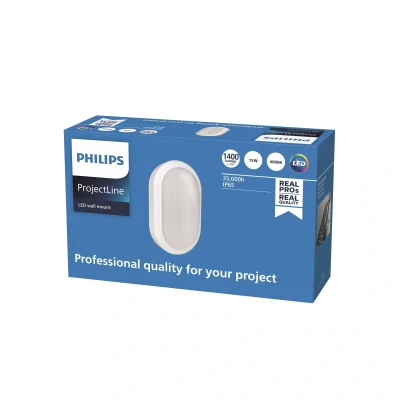 Abbildung von Philips ProjectLine Wandleuchte, oval, 1400lm, 4000K, weiß