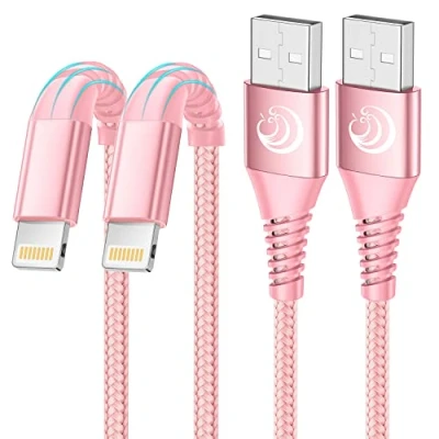 Abbildung von Aioneus iPhone Ladekabel, Lightning Kabel [2Pack 2M] MFi Zertifiziert Nylon Fast USB Ladekabel für 14/14 Pro Max/13/13 Pro/12/12 mini/11/XS/XS Max/XR/X/8/8 Plus/7/7/6s/6/5s/SE