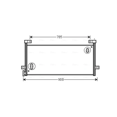 Abbildung von PRASCO VL5081 Klimakondensator 15,5 13,4 Aluminium 835 R 134a