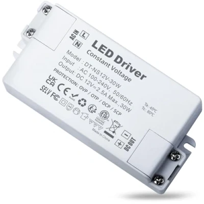 Abbildung von REYLAX LED Transformator 12V 30W, Treiber, Elektronischer Trafo, 2500mA 230V Auf DC Schalt Niedervolttrafo, Konstantspannungs Netzteil für Lampen Nicht Dimmbar 94x43x23mm