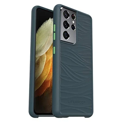 Abbildung von LifeProof Wake Hülle für Samsung Galaxy S21 Ultra 5G, stoßfest, Sturzschutz bis 2 Meter, schlanke schützende Hülle, Nachhaltig hergestellt aus recyceltem Ozeanplastik, Grau