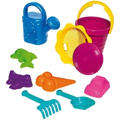 Abbildung von Dohany Sandform Set Schaufel Rechen Eimer Sieb Gießkanne Frisbee 10 tl, (Set)