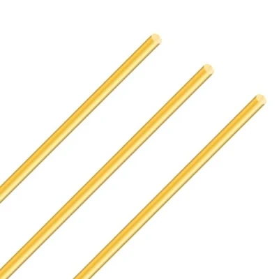 Abbildung von iMeistek 5mm Messingstab, 250mm Länge gerade Messing Rundstäbe für Drehbank Bar Stock, RC Modelle DIY Crafts (3PCS)