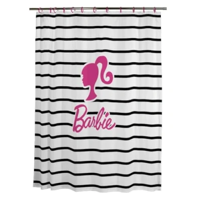 Abbildung von Franco Barbie Glam Duschvorhang und Ring Set, 13 teilig, offizielles Lizenzprodukt