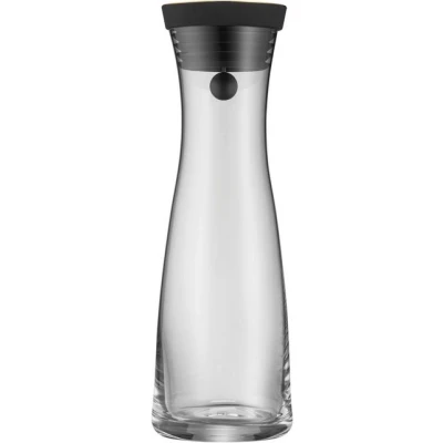 Abbildung von WMF Wasserkaraffe Basic, (1 tlg., 1x Karaffe Glas mit Deckel, Silikondeckel Closeup Verschluss), (Volumen 1,0l, Höhe 30,2 cm, Ø Deckel 8,8 6,0 Boden 9,5 cm)