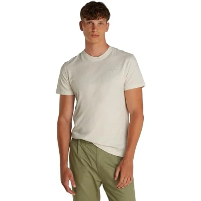 Abbildung von Tommy Jeans Linear Chest TEE Tshirt basic, Herren, Größe: 54, Oat