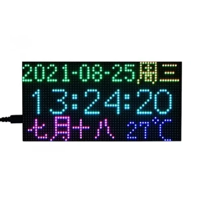 Abbildung von RGB Full Color LED Matrix Panel for Raspberry Pi and Ardui, 4mm Pitch, 64x32, Brightness Adjustable,2048 Individual LEDs