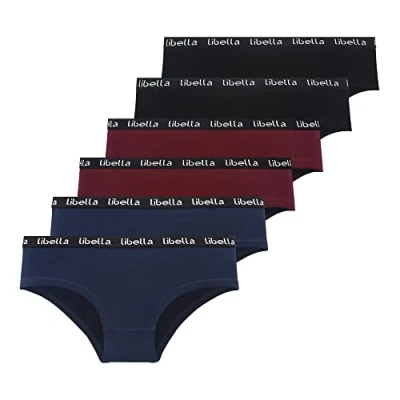Abbildung von Libella Unterhosen Damen Baumwolle,6er Pack Slips Mehrpack Baumwoll Unterwäsche Bequeme Frauen Panties 3411 B S