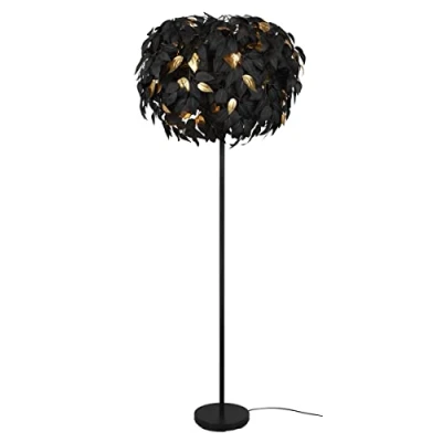 Abbildung von TRIO Leuchten Stehlampe Leavy, ohne Leuchtmittel, warmweiß kaltweiß, Stehleuchte Blatt Design, Fußschalter, exkl 3xE14 max 28W