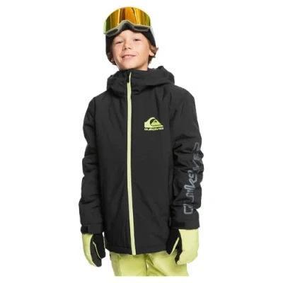 Abbildung von Quiksilver Morton Youth Snowboardjacke für Kinder, Größe: 152, True black