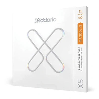 Abbildung von D&#039;Addario Ultra haltbare Premium Saiten für Mandoline HÖCHSTE QUALITÄT XSM1140 Beschichtete Phosphor Bronze Medium (11 40)