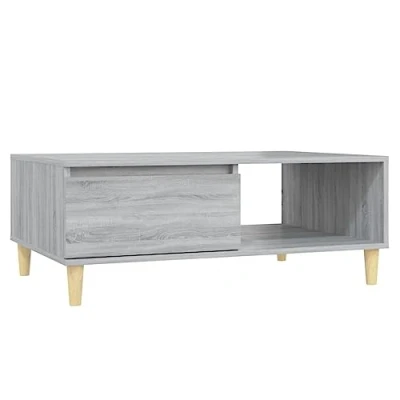 Abbildung von vidaXL Couchtisch Beistelltisch Wohnzimmertisch Kaffeetisch Sofatisch Teetisch Tisch Ablagetisch Wohnzimmer Grau Sonoma 90x60x35cm Holzwerkstoff