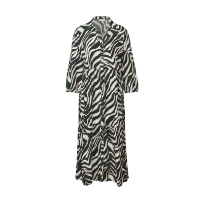 Abbildung von STREET ONE Damen A144561 Gemustertes Volant Kleid, Pine Grove Green, 36