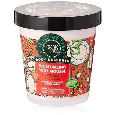 Abbildung von Organic Shop, Body desserts Strawberry Chocolate Mousturizing Mousse, Lavendel, 450 ml